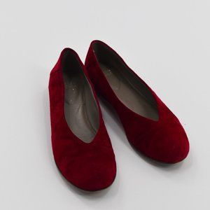 Eileen Fisher burgundy suede Patch flat